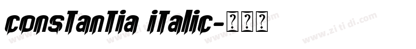 constantia italic字体转换